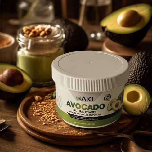 AKI Avocado Superfood Powder (6oz/170g), Rich in Nutrients, Ideal for Smoothies, Yogurt, or Milkshake Popsicles