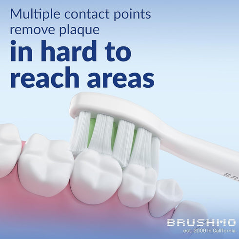 Brushmo Whitening Replacement Toothbrush Heads, Compatible with Philips Sonicare, 8 Medium Firm Diamond-Shape Heads