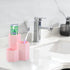 LoveBB Makeup Brush Holder Organizer, 3 Slot Plastic Storage Solution for Cosmetics Brushes, Pink