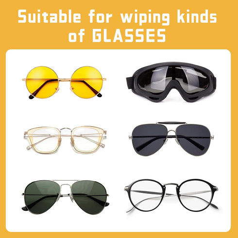 XPAPOV 24 (8 Pcs Sun Glasses Eyeglass Microfiber Spectacles Cleaner Soft Brush Cleaning Tool Mini Microfiber Glasses