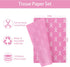 Whaline 100Pcs Pink Ribbon Tissue Paper Breast Cancer Awareness Wrapping Paper Pink Packaging Paper DIY Art Craft Paper for Charity Home Birthday Baby Shower Party Gift Decor, 14 x 20 Inch
