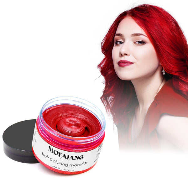 Red Temporary Hair Color Wax - SOVONCARE Washable Gray Hair Dye for Men & Women, 4.23 oz Styling Clay
