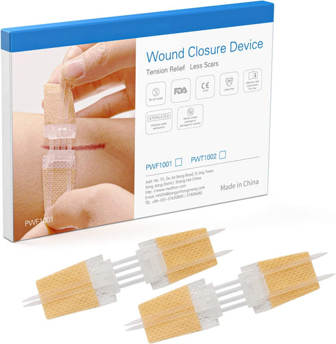 SEABIRD Zip Sutures Wound Closure Device, Emergency Laceration Kit with Bandages and Steri Strips Pack of 2