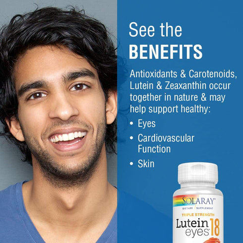 Solaray Triple Strength Lutein Eyes, 18 mg, Eye & Macular Health Support Supplement, Non-GMO (60 CT)