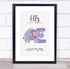 The Card Zoo New Baby Birth Details Christening Nursery Initial Elephant E Gift Print