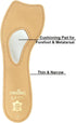 Pedag 121 Lady 3/4 Ultra Thin Leather Self Adhesive Insole, Tan, Women's 10, for All Heels