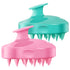 HEETA Hair Scalp Massager Shampoo Brush, 2 Pack Soft Silicone Bristles for Dandruff Removal, Green & Pink