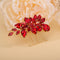 Red Crystal Rhinestone Wedding Hair Comb, Sparkly Bridal Hair Piece for Women and Girls