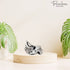 Parcelona French Paw Yoga Hair Claw Clip - White Black, Wide Side Slide In