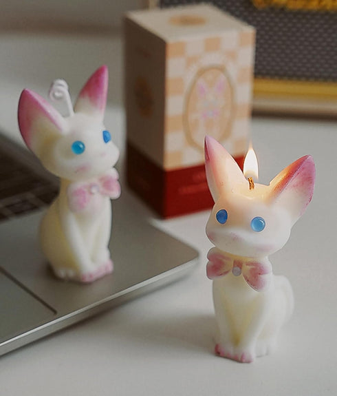 T-shin Candle,100G Cat Shaped Scented Cute Jiji Cat Animal Aroma Soy Wax Decorative Candle for Table Photo Prop