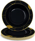 DecorLine Black & Gold Marble Soup Bowls Set, 12" (Pack of 10), Perfect for Parties