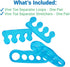 ViveSole Toe Separators for Men & Women Small (2 Pairs) - Silicone Gel Spreaders for Plantar Fasciitis, Bunions