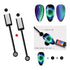 MEET ACROSS 9D Cat Eye Gel Nail Polish Set - 6 Colors Soak Off UV LED Light Magnetic Gel Kit with Free Magnet Stick