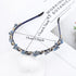 Urieo Thin Rhinestone Headband, Bling Crystal Hairband, Vintage Parties Hair Accessory for Women (Blue)