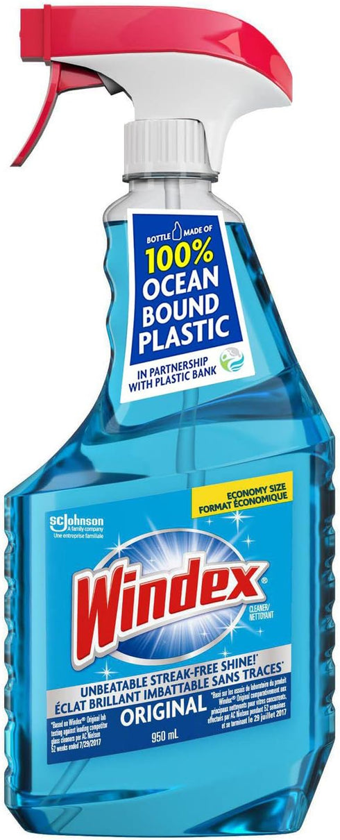 SC Johnson Set: 5L +950 ml Windex Original Glass Cleaner refill Trigger Spray
