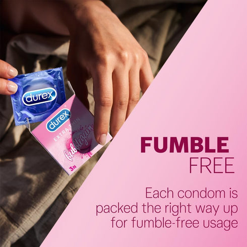 Men-10s (Pack 3) Durex Extra Thin Bubblegum Flavoured Condoms