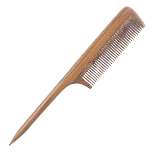 Sandalwood Fine Tooth Comb - Natural Aroma Wooden Tail Comb for Women, No Static