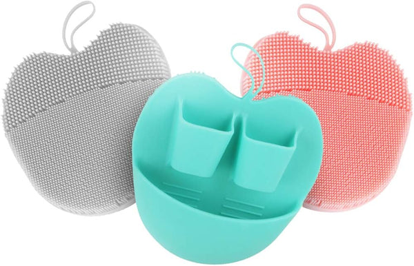 INNERNEED Soft Silicone Facial Cleansing Brush Set, Gentle Exfoliating Scrubber Pad, Pack of 3