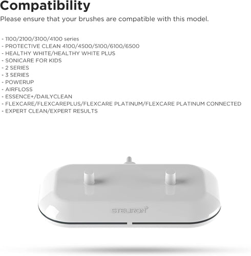 Galvanox Dual Toothbrush Charger for Philips Sonicare Electric Toothbrushes, Replacement for HX6100, Waterproof