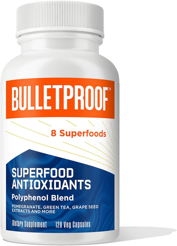 Bulletproof Superfood Antioxidants Capsules, 120 Count, Supplement for Healthy Aging and Free-Radical Support,