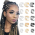 NAISKA 15PCS Hair Jewelry, Braid Beads and Accessories, Non-Piercing Ear Clip, Beard Beads for Women and Men