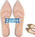 Shoe Inserts for Women - High Heel Insoles, 2 Pairs Beige, Breathable 5D Sponge Comfort Insoles for Pain Relief