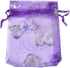 Zhiheng 100pcs Organza Wedding Party Gift Bags, Butterfly Drawstring Pouches for Jewelry Gift Favor (4"x6", Purple)