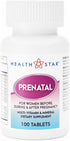 Prenatal Multivitamin by HealthStar - Healthy Mom and Baby, 100 Tablets with Essential Nutrients