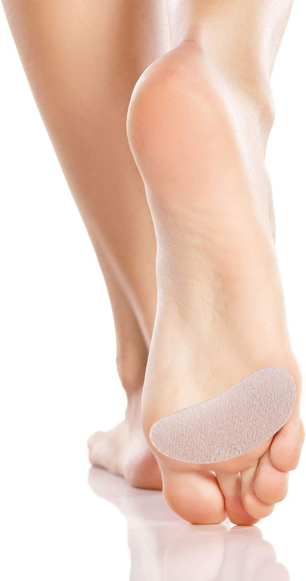 Steins 4" Moleskin Blister Pads - Heel Pads, Foot Pads for Calluses, Moleskin for Feet, 100 Count Tan