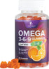 Omega 3 6 9 Vegan Gummies, 60 Gummies - Triple Strength Omega 3 Supplement for Heart & Brain Support
