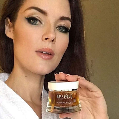 Hydrating & Repairing Gel Face Mask 2oz with Argan Oil for Dry & Damaged Skin