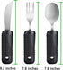 YPC Adaptive Utensils,Easy Grip Silverware,Built-Up Fork,Spoon and Rocker Knife for Adults,Elderly,Arthritis,Tremors and Parkinsons,3 Piece Set by Pousutong