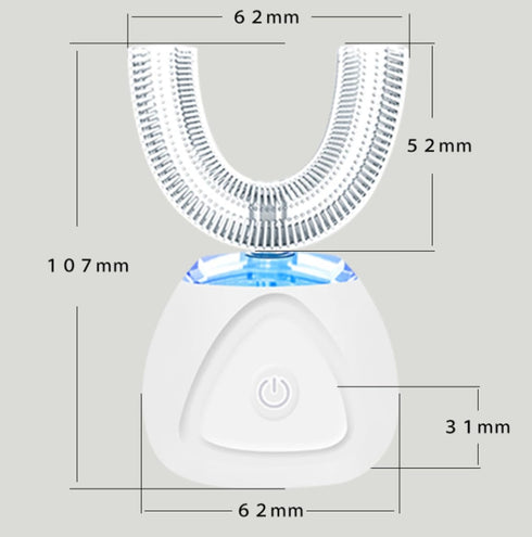 VIDECOR 360 Electric Automatic u-Shaped Children Toothbrush Portable for Better Cleaning of Teeth Stains,E
