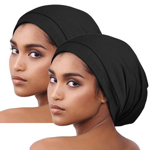 Satin Bonnet for Curly Hair, Natural Hair Braids Women Slouchy Beanie Hat Lightweight