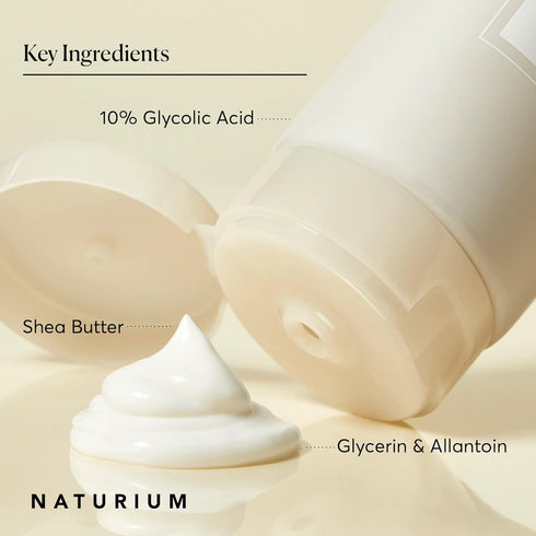 Naturium The Smoother Glycolic Acid Body Lotion, 10% Glycolic Acid, Resurfacing & Exfoliating Treatment, 8 oz
