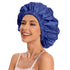 Satin Bonnet Hair Bonnet for Sleeping - Slouchy Beanie Hat for Women's Natural & Curly Hair, Navy