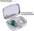 WATASAA 2-Compartment WATASSA Pill Box with Animal Style Mirror All-in-One Portable Medicine Organizer, Marble Pattern