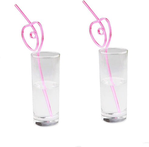 12 PCS Heart-Shaped Party Straws for Drinking Sipping - Novelty Props for Wedding Birthday Party