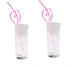 12 PCS Heart-Shaped Party Straws for Drinking Sipping - Novelty Props for Wedding Birthday Party