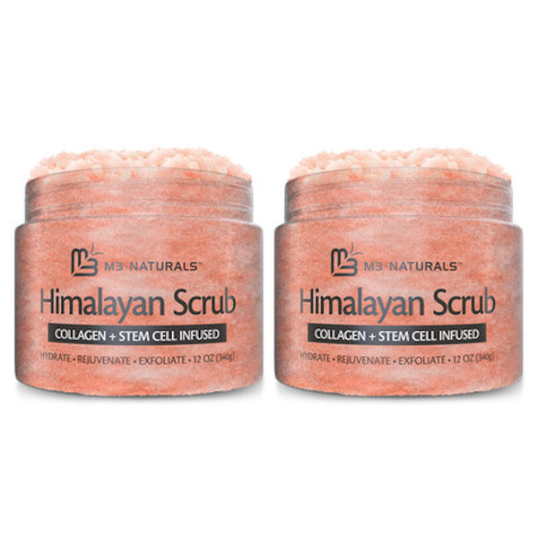 Himalayan Salt Scrub Face Foot & Body Exfoliator, Natural Exfoliating Salt Scrub with Collagen for Skin Care