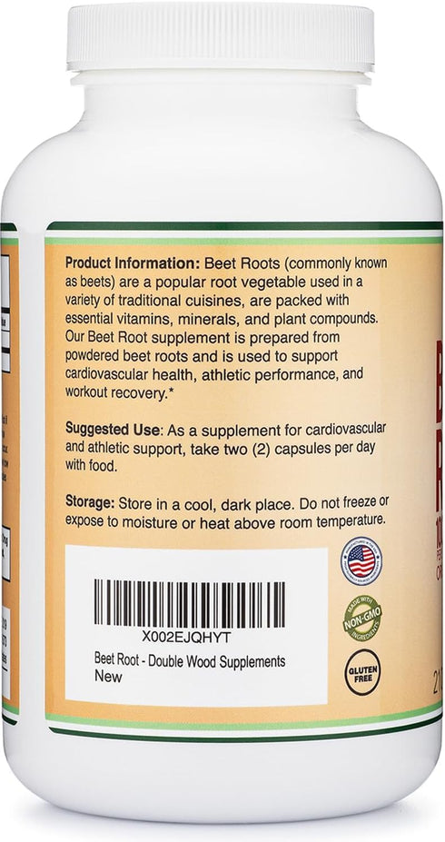 Beet Root Powder Capsules, Organic and Vegan, 210 Count, 1,000mg Per Serving for Overall Health Support