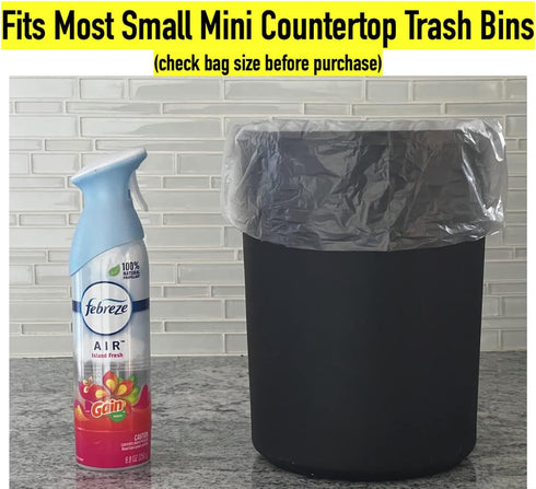 Small Trash Bags CCLINERS, 1.2 Gallon, 240 Small Clear Garbage Bags for Mini Bathroom