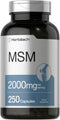 Horbaach MSM Supplement Capsules | 2000mg | 250 Count | Non-GMO and Gluten Free Formula