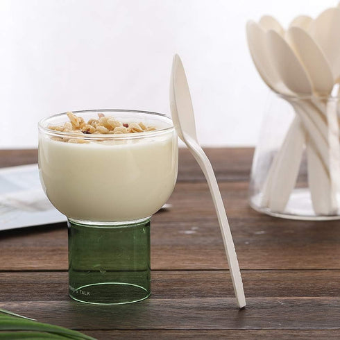 Eco-Friendly Compostable Spoons, 150 Pieces Disposable Utensils Made from Starch, Durable Heat Resistant for Party