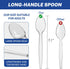 POSATE 7.1" Plastic Spoons Heavy Duty Disposable Teaspoons, Clear (100 Count)
