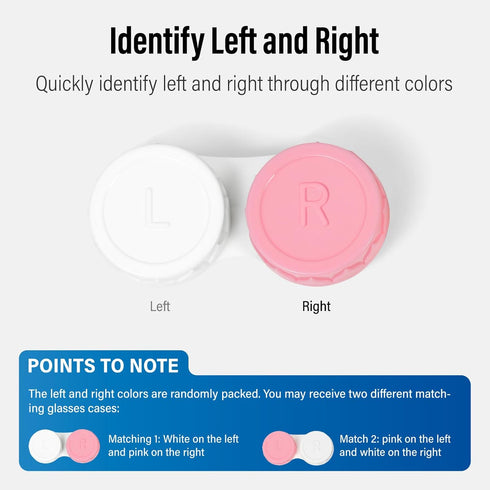 8 Pack Pink Contact Lens Cases, Outdoor Portable Mini Contact Lens Kit for Travel and Everyday Use