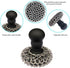Toiserns 316 Upgraded Chainmail Scrubber with Silicone Handle Cast Iron Cleaner for Cast Iron Grill Pan Skillet Wok