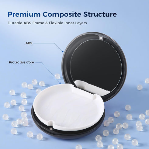 JMU Black Retainer Case with Mirror - Ideal for Mouth Guards
