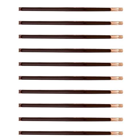 Yishenyishi Pack of 10 Curved Jumbo Bobby Pins - Hair Clips (Brown-10pcs)