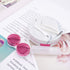 Honbay Fashion Marble Contact Lens Case, Portable Kit with Mirror, Round, Rose Red